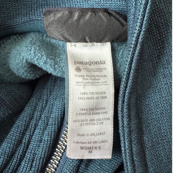 Patagonia Womens Better Jacket Knit Fleece Jacket Cargo Pockets Dark Teal Gorp - Picture 2 of 6